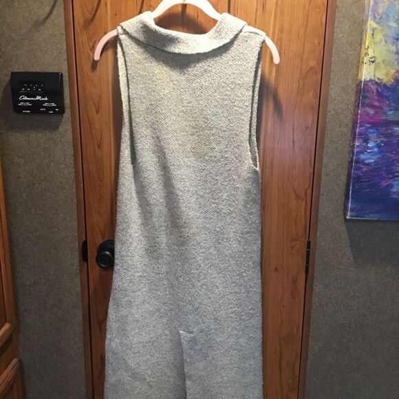 NWOT. Heathered Grey and Tan Soft Knit Duster Women’s Size M from Love Tree - Picture 6 of 10